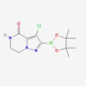 3-chloro-2-(4,4,5,5-tetramethyl-1,3,2-dioxaborolan-2-yl)-6,7-dihydro-5H-pyrazolo[1,5-a]pyrazin-4-one