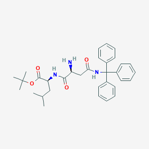 molecular formula C33H41N3O4 B14013428 N-(Triphenylmethyl)-L-asparaginyl-L-leucine 1,1-dimethylethyl ester 