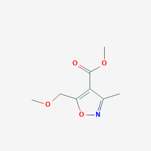 molecular formula C8H11NO4 B1401346 5-(甲氧基甲基)-3-甲基异恶唑-4-甲酸甲酯 CAS No. 1108712-47-5