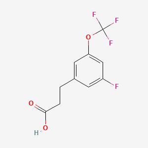molecular formula C10H8F4O3 B1401353 3-[3-氟-5-(三氟甲氧基)苯基]丙酸 CAS No. 1261828-37-8