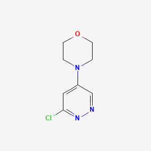 molecular formula C8H10ClN3O B1401359 4-(6-氯吡哒嗪-4-基)吗啉 CAS No. 21131-11-3