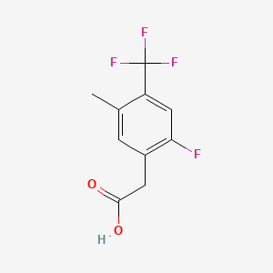 molecular formula C10H8F4O2 B1401362 2-Fluoro-5-methyl-4-(trifluoromethyl)phenylacetic acid CAS No. 1323966-46-6