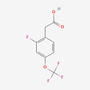 molecular formula C9H6F4O3 B1401363 2-氟-4-(三氟甲氧基)苯乙酸 CAS No. 1240256-95-4