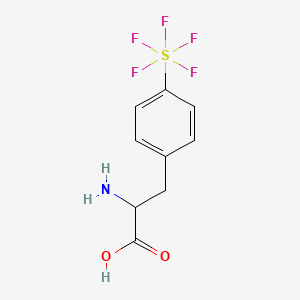 molecular formula C9H10F5NO2S B1401364 4-(五氟硫基)-DL-苯丙氨酸 CAS No. 1266124-33-7