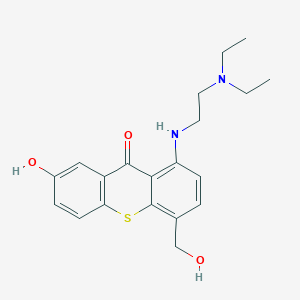 molecular formula C20H24N2O3S B14013648 1-(2-Diethylaminoethylamino)-7-hydroxy-4-(hydroxymethyl)thioxanthen-9-one CAS No. 86455-90-5