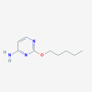 molecular formula C9H15N3O B14013669 2-(Pentyloxy)pyrimidin-4-amine CAS No. 60722-65-8