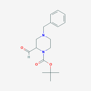 molecular formula C17H24N2O3 B14013675 (R)-1-Boc-4-benzylpiperazine-2-carbaldehyde 