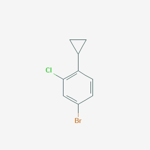 molecular formula C9H8BrCl B1401370 4-Bromo-2-chloro-1-cyclopropylbenzene CAS No. 1353856-55-9