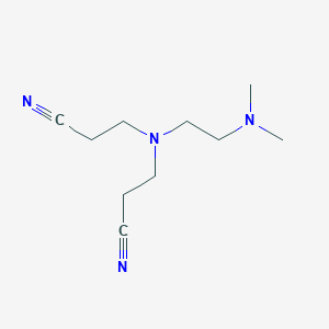 molecular formula C10H18N4 B14013709 3,3'-((2-(Dimethylamino)ethyl)azanediyl)dipropanenitrile CAS No. 67602-77-1