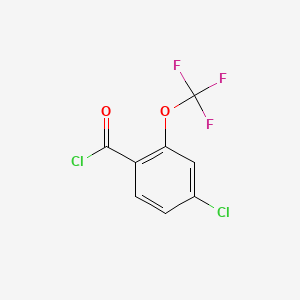 molecular formula C8H3Cl2F3O2 B1401375 4-Chloro-2-(trifluoromethoxy)benzoyl chloride CAS No. 1261779-42-3