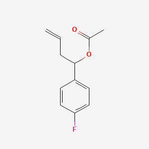 molecular formula C12H13FO2 B14013787 1-(4-Fluorophenyl)but-3-en-1-yl acetate 