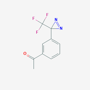 molecular formula C10H7F3N2O B14013826 1-(3-(3-(Trifluoromethyl)-3H-diazirin-3-yl)phenyl)ethanone 