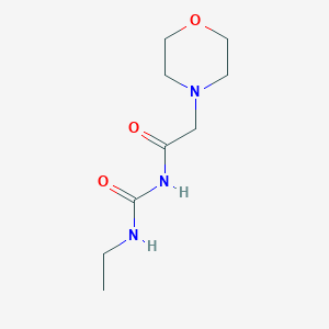 molecular formula C9H17N3O3 B14013850 4-Morpholineacetamide,n-[(ethylamino)carbonyl]- CAS No. 28788-24-1