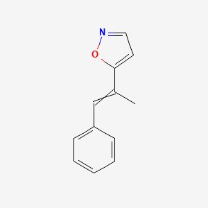molecular formula C12H11NO B1401387 5-(1-苯基丙-1-烯-2-基)-1,2-恶唑 CAS No. 95843-19-9