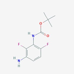 molecular formula C11H14F2N2O2 B1401388 叔丁基(3-氨基-2,6-二氟苯基)氨基甲酸酯 CAS No. 535170-20-8