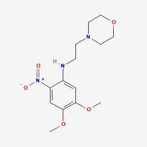 molecular formula C14H21N3O5 B14013893 4-Morpholineethanamine, N-(4,5-dimethoxy-2-nitrophenyl)- CAS No. 53486-20-7