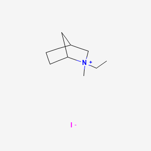 molecular formula C9H18IN B14013910 exo-2-Ethyl-2-methyl-2-azoniabicyclo[2.2.1]heptane iodide CAS No. 4492-26-6