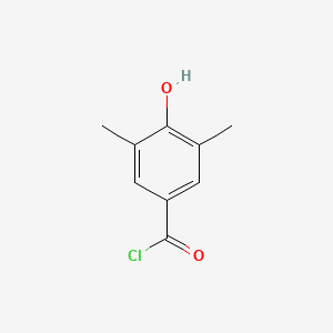 molecular formula C9H9ClO2 B14013920 4-Hydroxy-3,5-dimethylbenzoyl chloride CAS No. 42293-38-9