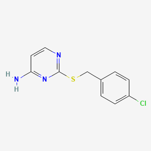 2-[(4-Chlorophenyl)methylsulfanyl]pyrimidin-4-amine