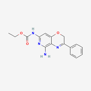 Carbamic acid, (5-amino-3-phenyl-2H-pyrido(4,3-b)-1,4-oxazin-7-yl)-, ethyl ester