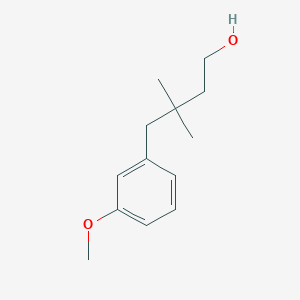 molecular formula C13H20O2 B14013957 4-(3-Methoxyphenyl)-3,3-dimethylbutan-1-ol CAS No. 33214-48-1