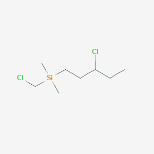 molecular formula C8H18Cl2Si B14013961 (Chloromethyl)(3-chloropentyl)dimethylsilane CAS No. 18441-78-6