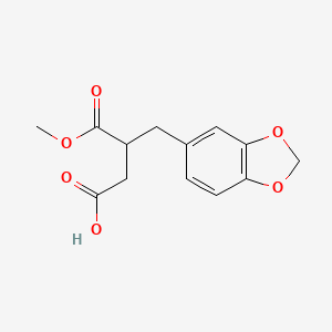 3-(1,3-Benzodioxol-5-ylmethyl)-4-methoxy-4-oxobutanoic acid