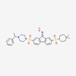 (NZ)-N-[2-(4,4-dimethylcyclohexyl)sulfonyl-7-[4-(1-phenylethyl)piperazin-1-yl]sulfonylfluoren-9-ylidene]hydroxylamine