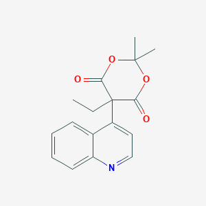 molecular formula C17H17NO4 B14014014 5-Ethyl-2,2-dimethyl-5-quinolin-4-yl-1,3-dioxane-4,6-dione CAS No. 65162-02-9