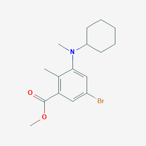 molecular formula C16H22BrNO2 B1401403 Methyl 5-bromo-3-(cyclohexyl(methyl)amino)-2-methylbenzoate CAS No. 1403257-54-4