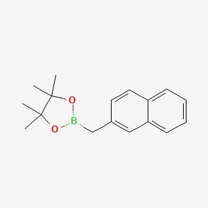 molecular formula C17H21BO2 B1401406 4,4,5,5-Tetramethyl-2-(naphthalen-2-ylmethyl)-1,3,2-dioxaborolane CAS No. 1379610-55-5