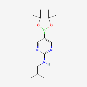 molecular formula C14H24BN3O2 B1401407 N-Isobutyl-5-(4,4,5,5-tetramethyl-1,3,2-dioxaborolan-2-yl)pyrimidin-2-amine CAS No. 1015242-06-4