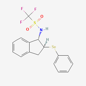 1,1,1-Trifluoro-N-((1S,2S)-2-(phenylselanyl)-2,3-dihydro-1H-inden-1-yl)methanesulfonamide