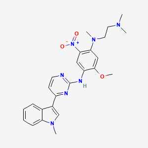 B1401410 N1-(2-(dimethylamino)ethyl)-5-methoxy-N1-methyl-N4-(4-(1-methyl-1H-indol-3-yl)pyrimidin-2-yl)-2-nitrobenzene-1,4-diamine CAS No. 1421372-67-9