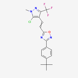 3-[4-(tert-butyl)phenyl]-5-{2-[5-chloro-1-methyl-3-(trifluoromethyl)-1H-pyrazol-4-yl]vinyl}-1,2,4-oxadiazole