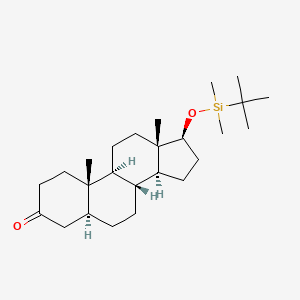 (5S,8R,9S,10S,13S,14S,17S)-17-((Tert-butyldimethylsilyl)oxy)-10,13-dimethyltetradecahydro-1H-cyclopenta[A]phenanthren-3(2H)-one