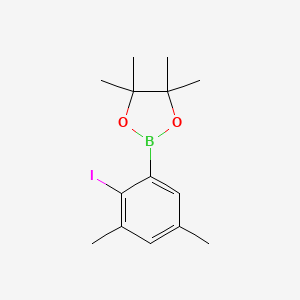 molecular formula C14H20BIO2 B1401415 2-(2-Iodo-3,5-dimethylphenyl)-4,4,5,5-tetramethyl-1,3,2-dioxaborolane CAS No. 1256781-70-0
