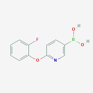 molecular formula C11H9BFNO3 B1401424 (6-(2-氟苯氧基)吡啶-3-基)硼酸 CAS No. 1105663-76-0
