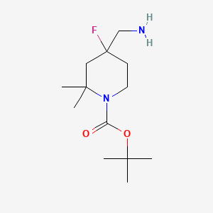 Tert-butyl 4-(aminomethyl)-4-fluoro-2,2-dimethyl-piperidine-1-carboxylate