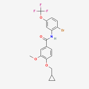 N-(2-Bromo-5-(trifluoromethoxy)phenyl)-4-(cyclopropylmethoxy)-3-methoxybenzamide