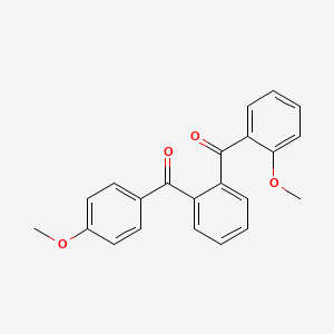 molecular formula C22H18O4 B14014314 [2-(2-Methoxybenzoyl)phenyl]-(4-methoxyphenyl)methanone CAS No. 83163-88-6