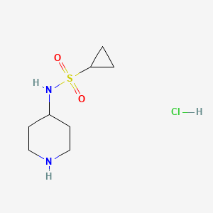 molecular formula C8H17ClN2O2S B1401433 N-(哌啶-4-基)环丙烷磺酰胺盐酸盐 CAS No. 1403952-83-9