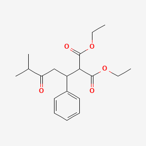 Diethyl(4-methyl-3-oxo-1-phenylpentyl)propanedioate