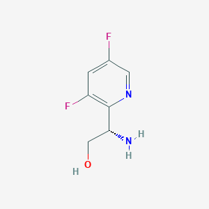 molecular formula C7H8F2N2O B1401436 (S)-2-氨基-2-(3,5-二氟吡啶-2-基)乙醇 CAS No. 1213486-60-2