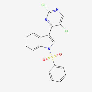 molecular formula C18H11Cl2N3O2S B1401437 3-(2,5-Dichloropyrimidin-4-yl)-1-(phenylsulfonyl)-1H-indole CAS No. 882562-40-5
