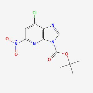 molecular formula C11H11ClN4O4 B1401438 tert-Butyl 7-chloro-5-nitro-3H-imidazo[4,5-b]pyridine-3-carboxylate CAS No. 878011-44-0