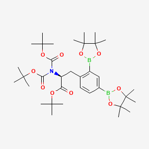 Tert-butyl (S)-3-(2,4-bis(4,4,5,5-tetramethyl-1,3,2-dioxaborolan-2-YL)phenyl)-2-(N-bis(tert-butoxycarbonyl)propanoate