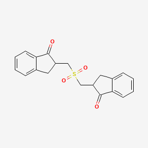 2,2'-[Sulfonylbis(methylene)]di(2,3-dihydro-1H-inden-1-one)