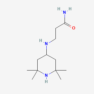 molecular formula C12H25N3O B1401449 3-[(2,2,6,6-四甲基哌啶-4-基)氨基]丙酰胺 CAS No. 1421769-45-0