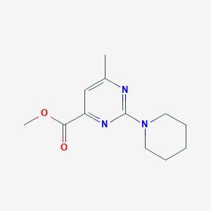 molecular formula C12H17N3O2 B1401450 6-甲基-2-哌啶-1-基-嘧啶-4-羧酸甲酯 CAS No. 1259065-90-1
